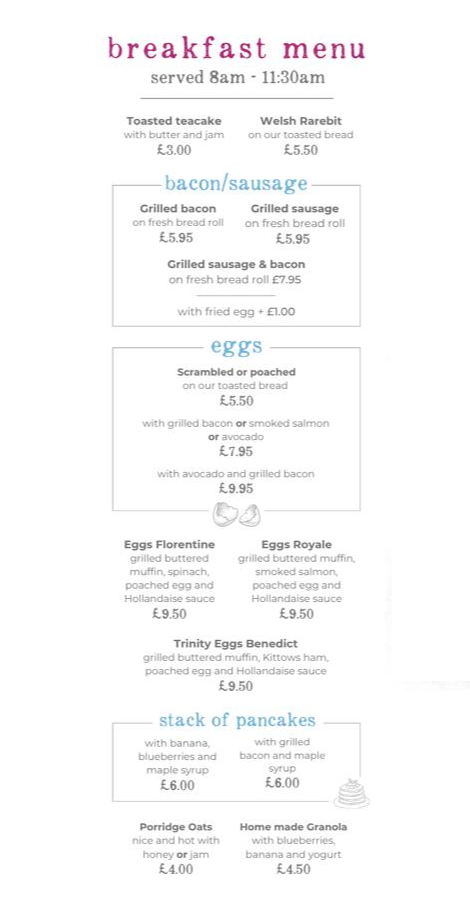 Menu Top Section