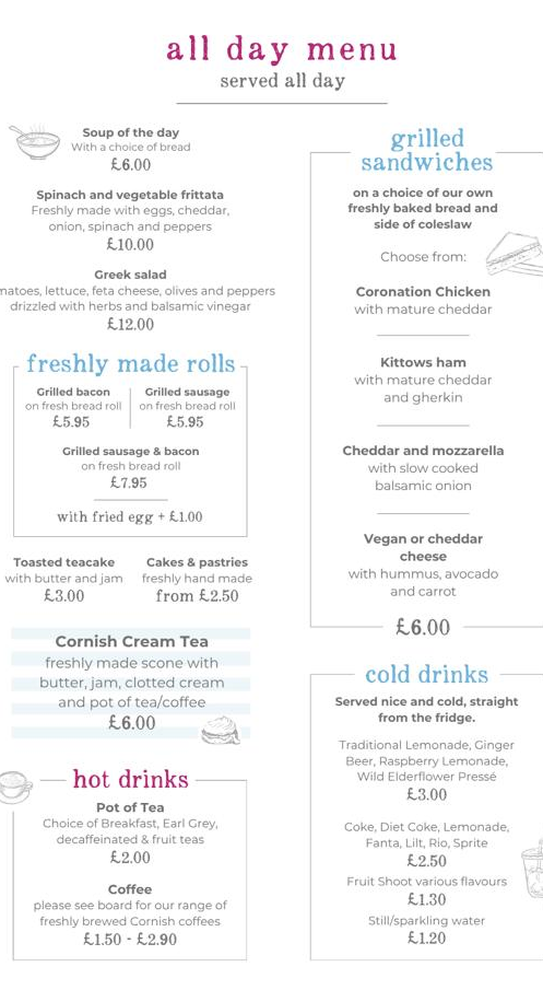 Menu Bottom Section